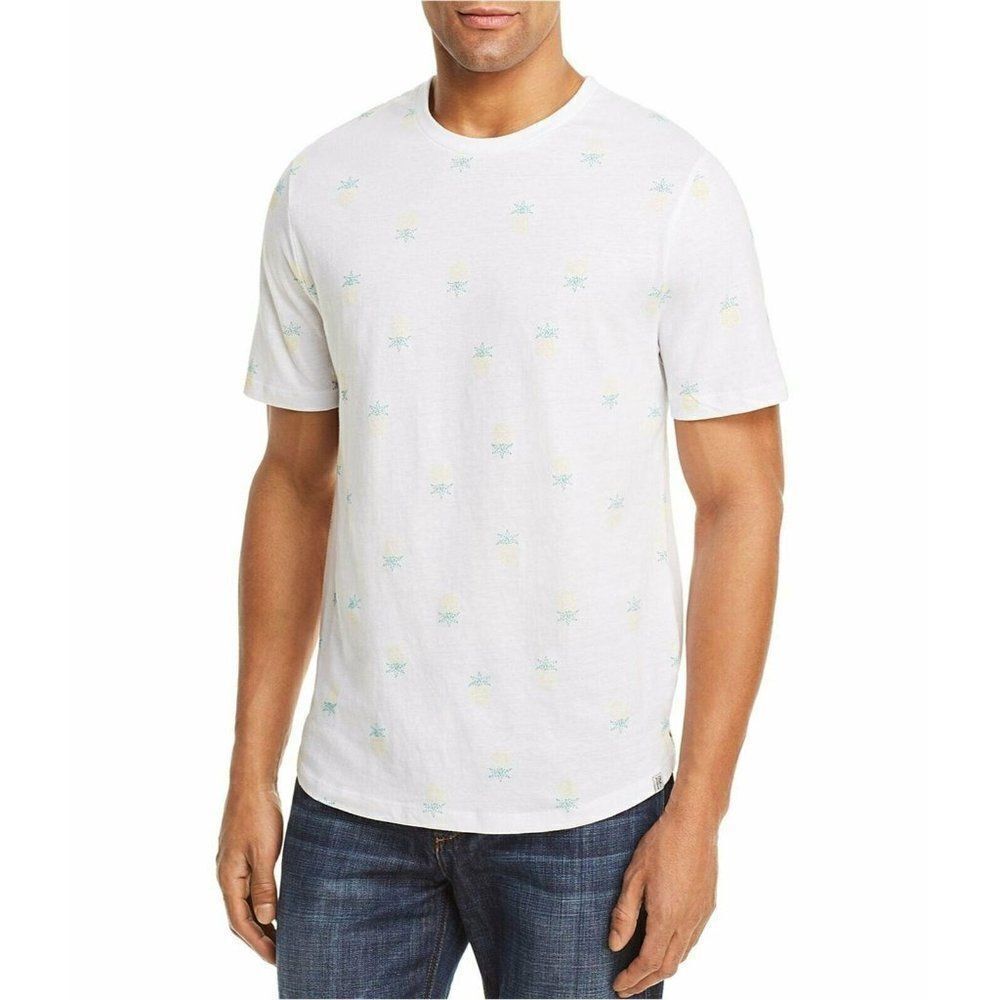 Sovereighn Code Pineapple Print Cotton T-Shirt‎ Large White NEW
